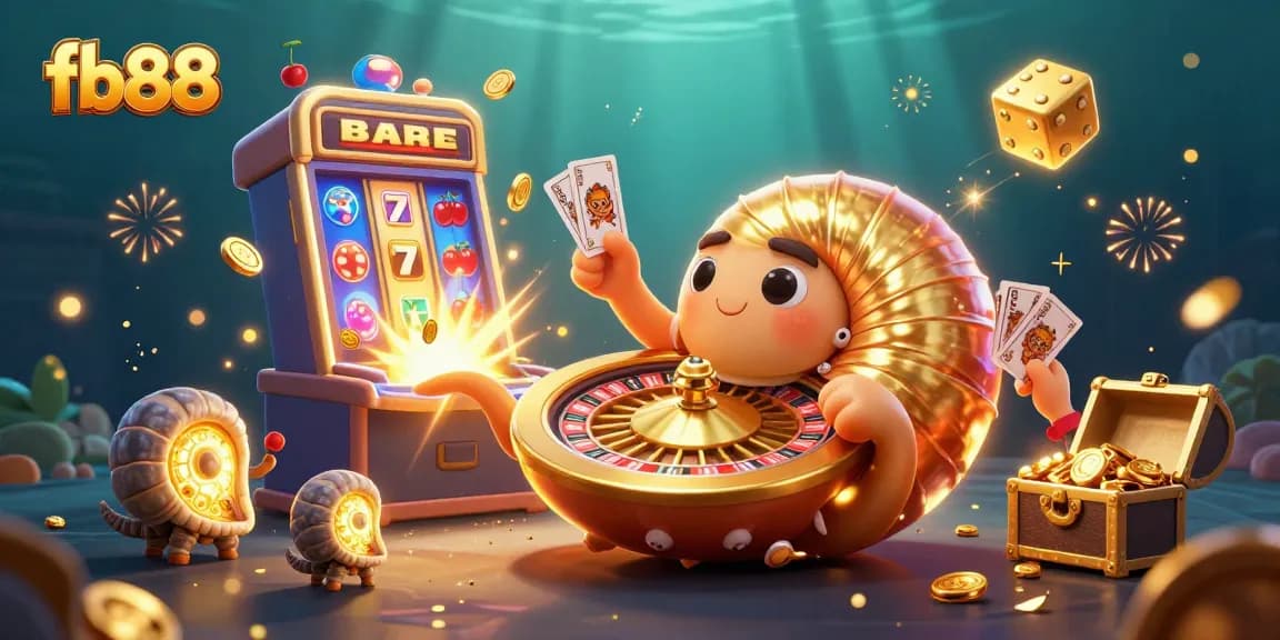Experience thrilling wins at fb88 with a vibrant 3D casino illustration featuring exciting games.