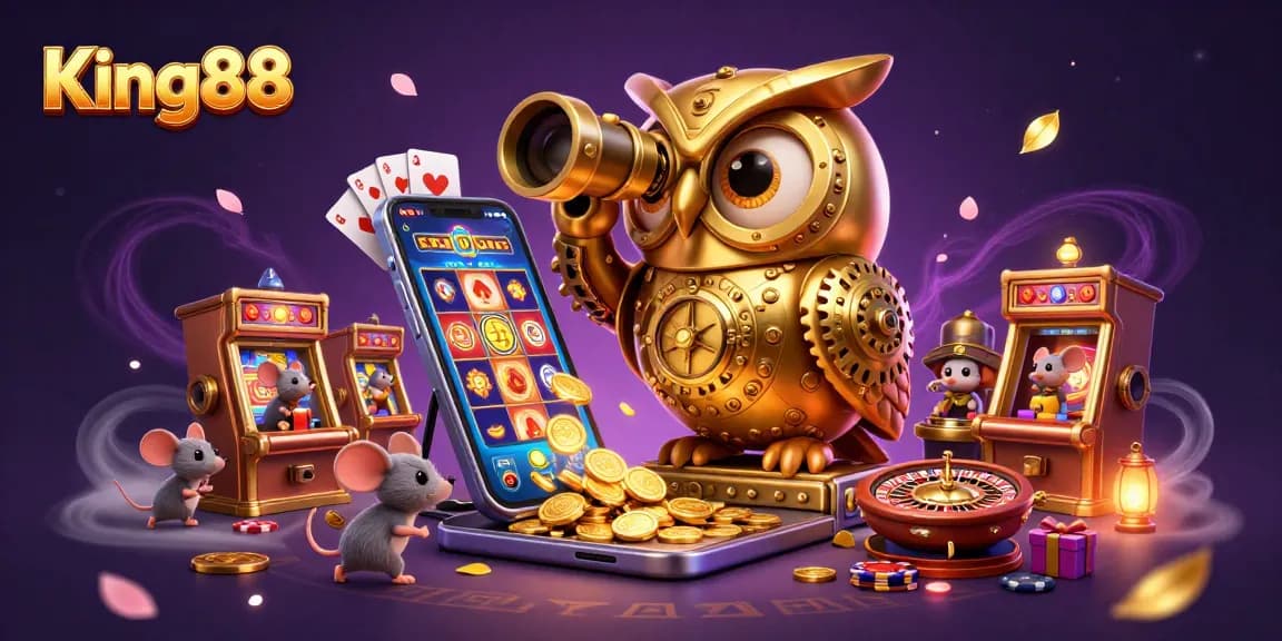 Win big with King88 at a vibrant casino filled with excitement and gambling action.