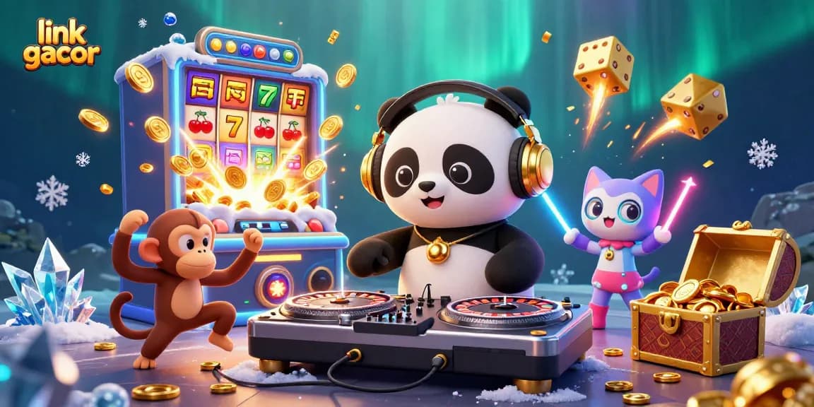 Experience the excitement with link gacor as DJ panda spins and celebrates big wins!
