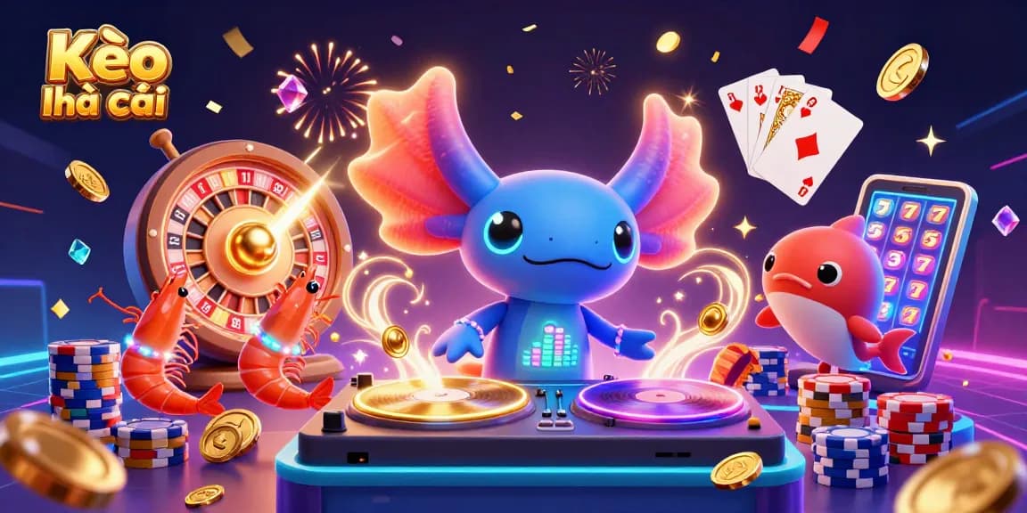 Experience Kèo nhà cái on a vibrant, dynamic underwater dance party with casino flair.