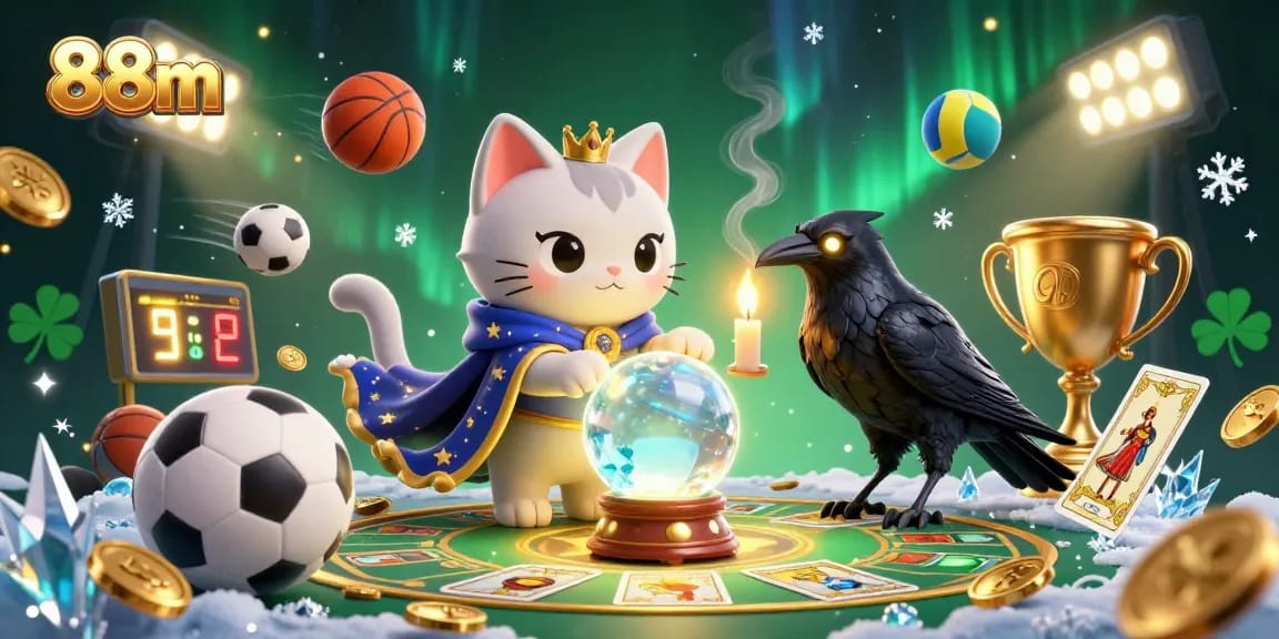 Experience exciting wins with 88m using vibrant casino elements and 3D characters in a dynamic scene.
