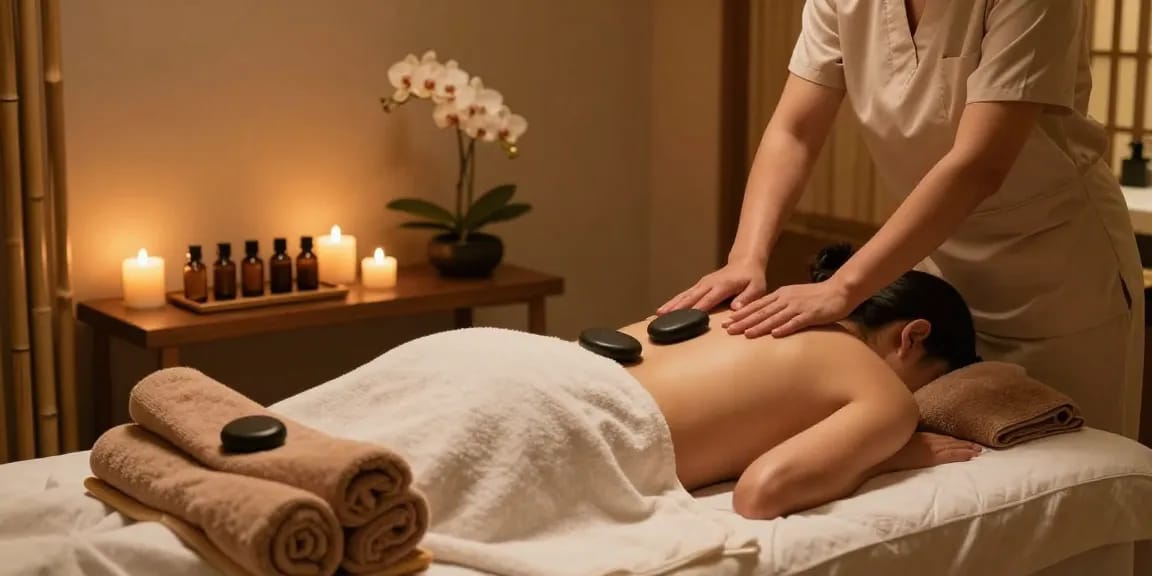 Relaxing massage therapy at NHÀ CÁI ALO8 wellness retreat for rejuvenation.