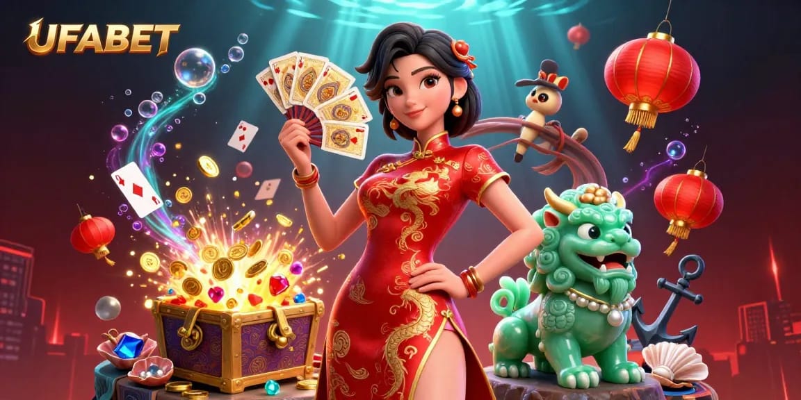 Experience thrilling gameplay at UFABET with vibrant themed characters and rich casino elements
