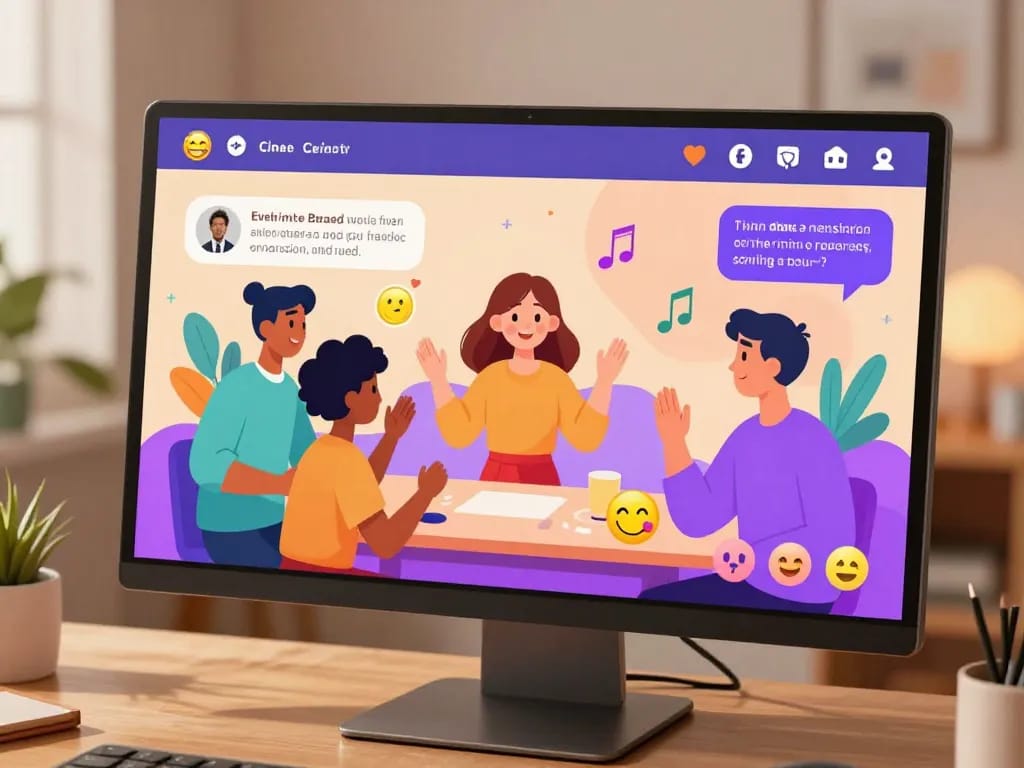 Engaging sexchat scene featuring animated characters in a vibrant chatroom.