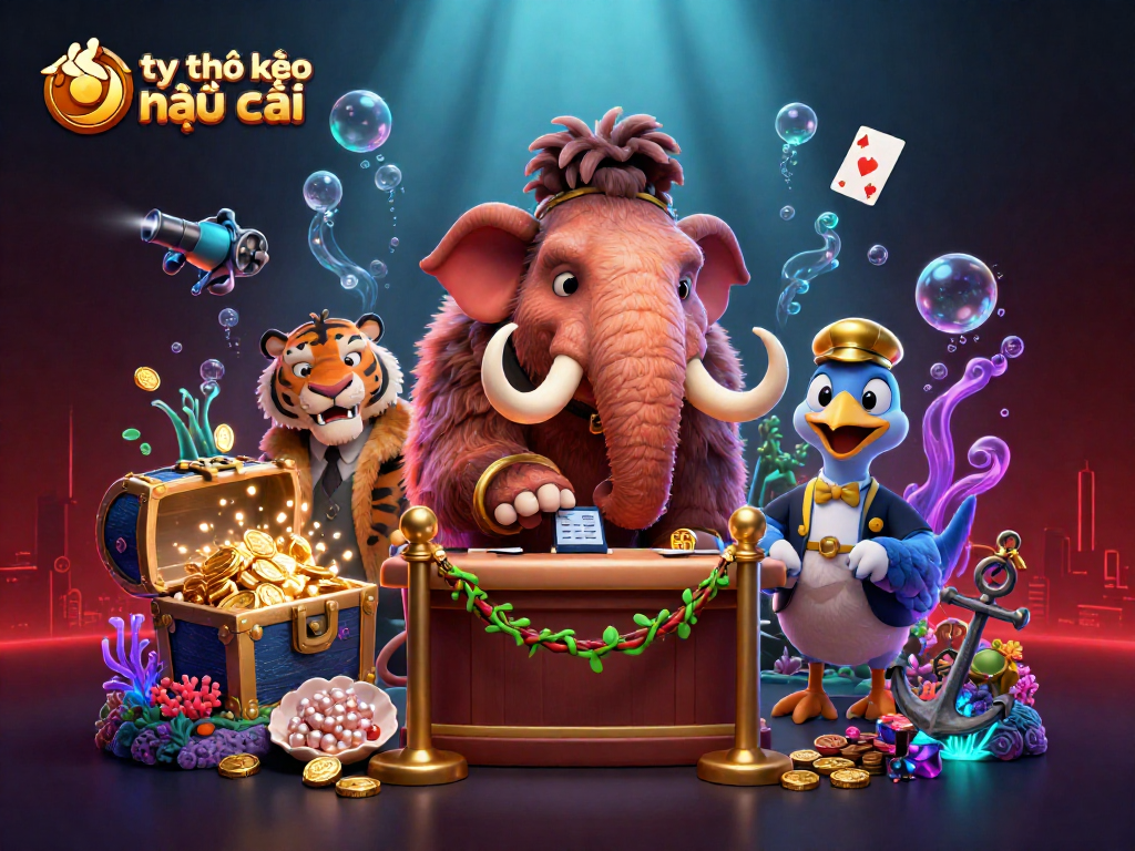 Engage with tỷ lệ kèo nhà cái through a vibrant illustration featuring a woolly mammoth bouncer, saber-tooth tiger VIP, and a dodo bird doorman.