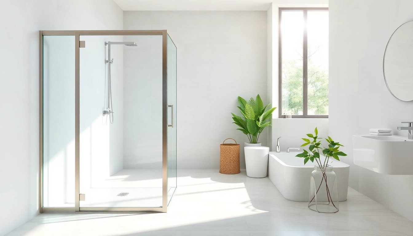 Stylish shower screens for wet rooms enhancing a modern bathroom design.