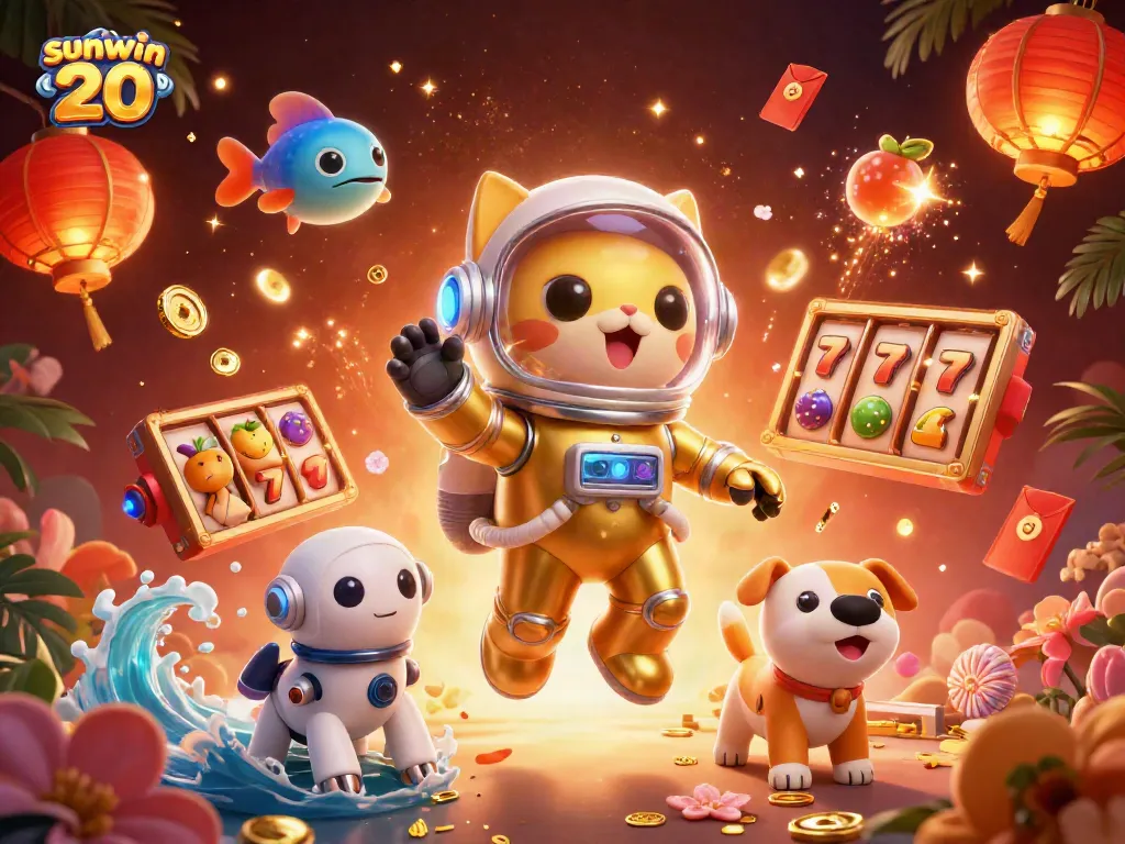 Engage with thrilling slot games at sunwin 20 featuring dynamic spaces and vibrant characters.