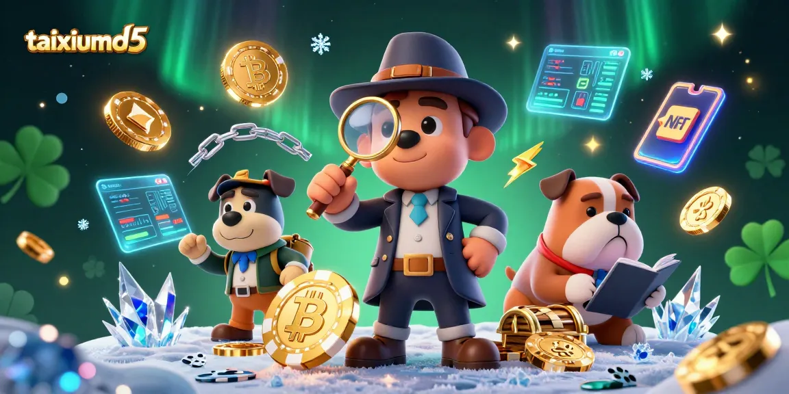 Engage in thrilling gameplay with taixiumd5's detective duo uncovering poker chip clues and crypto treasures.