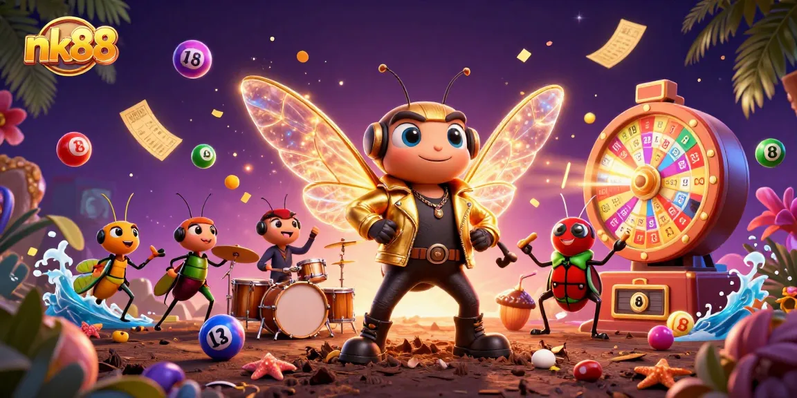 Experience vibrant gaming excitement at nk88 with colorful lottery balls and lively characters in action.