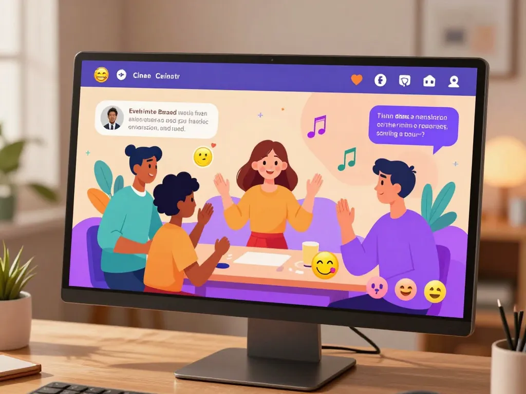 Engaging sexchat scene featuring animated characters in a vibrant chatroom.