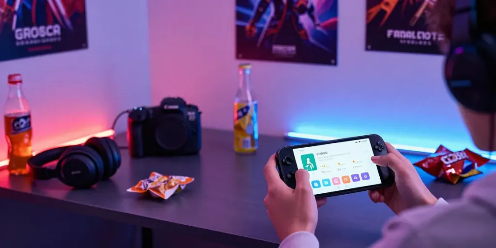 Engaged gamer using the GO88 app in a vibrant gaming room