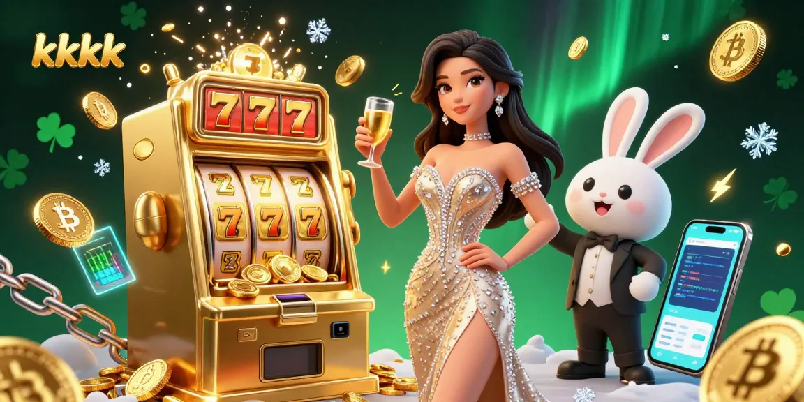 Experience thrilling gameplay at kkkk with a glamorous woman celebrating alongside a vibrant jackpot scene.