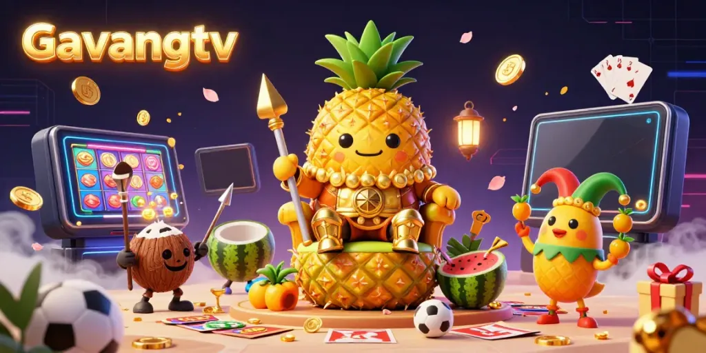 Experience top-notch sports betting thrill with Gavangtv in a vibrant casino scene filled with action and animations.