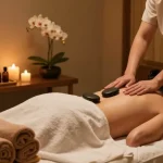 Relaxing massage therapy at NHÀ CÁI ALO8 wellness retreat for rejuvenation.